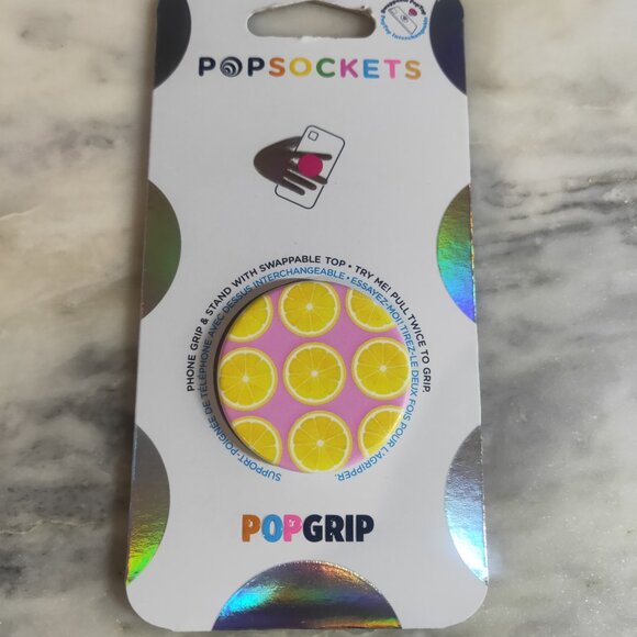 Pink Lemonade Slices Popsockets Single Grip & Stand Phones and Tablet Holder - Picture 1 of 3